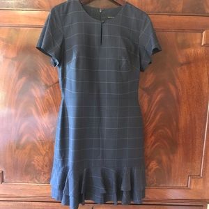 Banana Republic Navy Dress Flounce Bottom